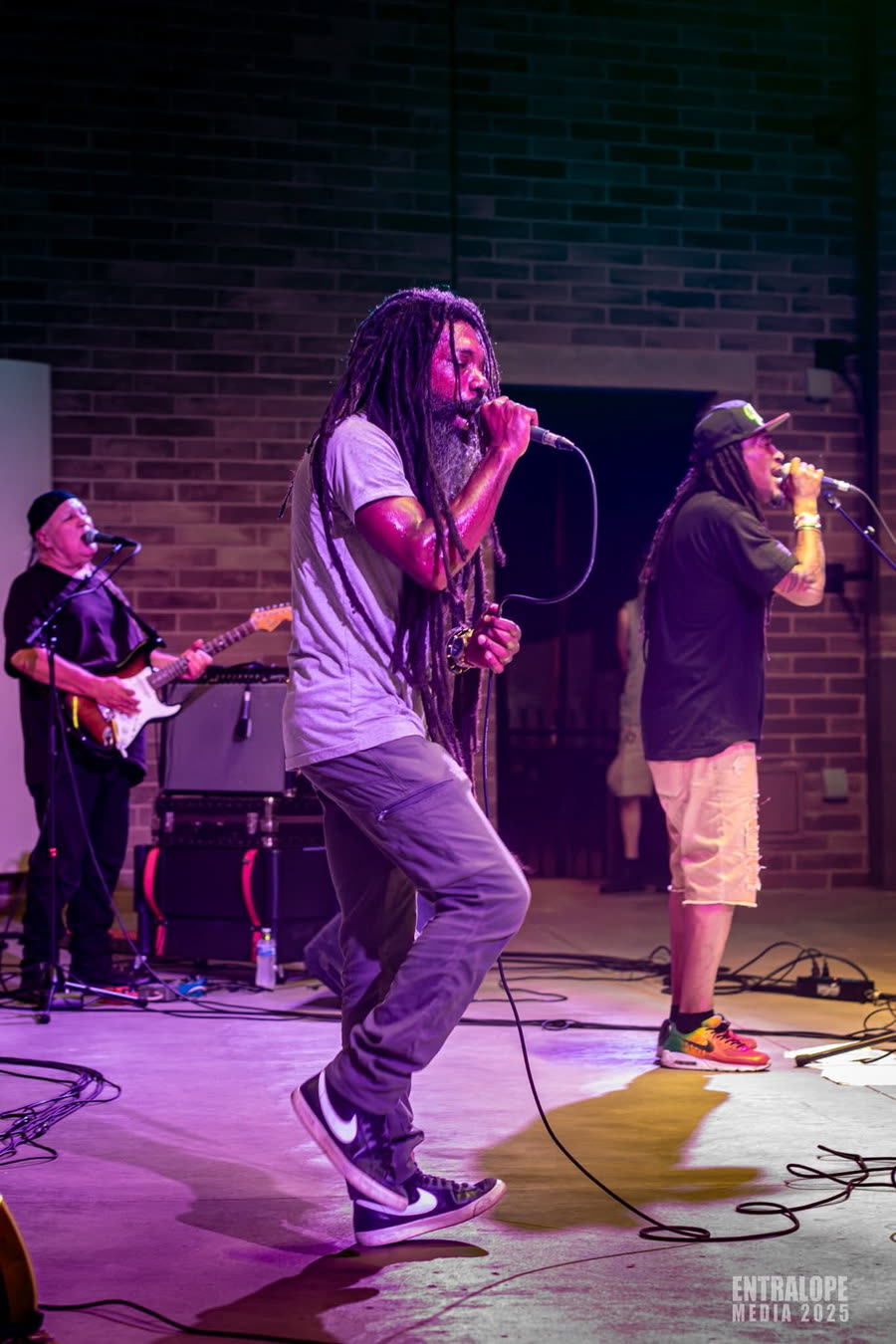 Band performing live on stage